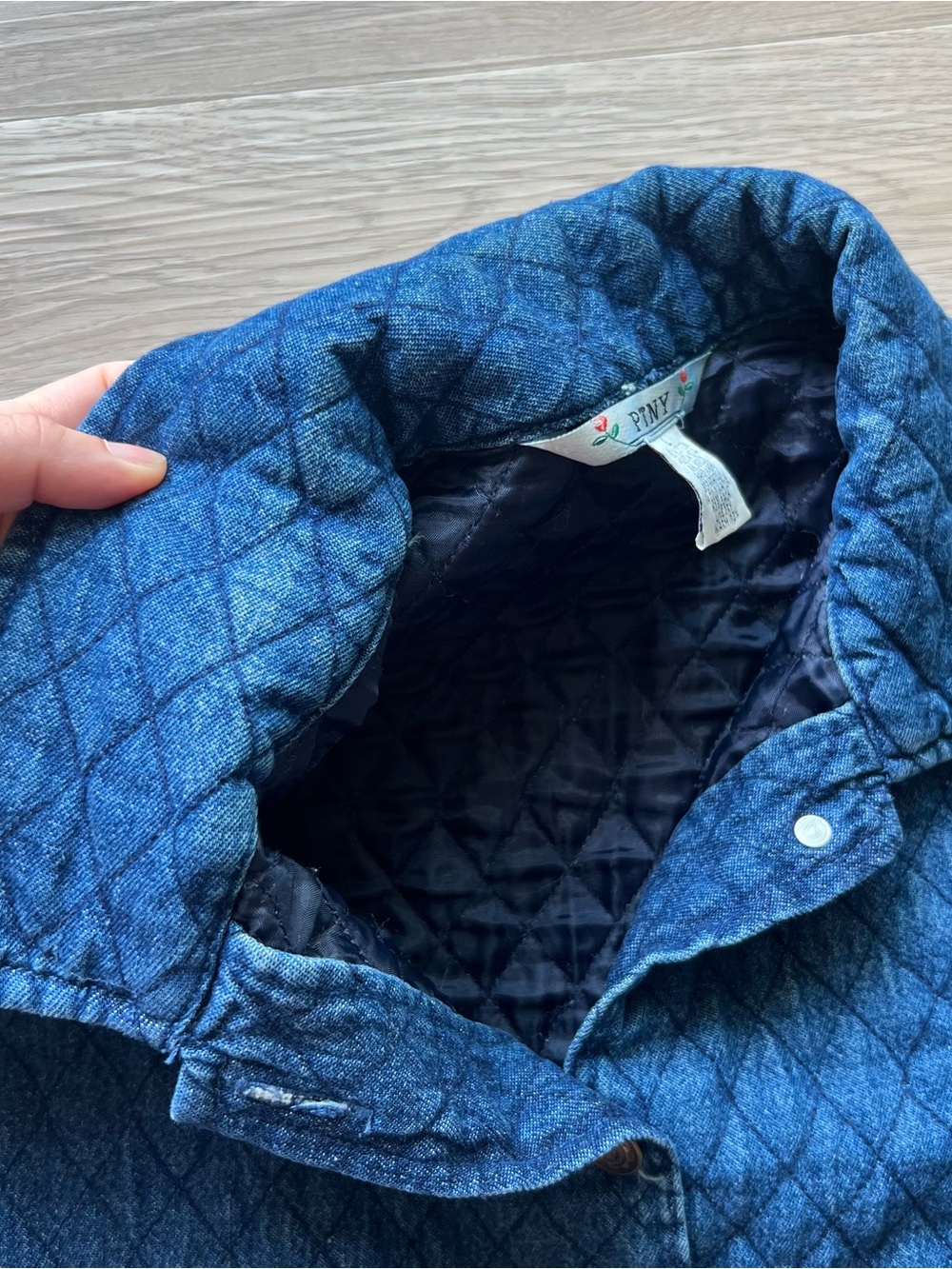 Vintage Quilted Denim Jacket - Picture 3 of 6